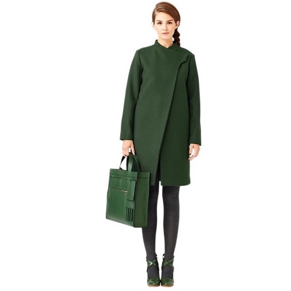 KATE SPADE Saturday Wool Long Fencing Pea Coat